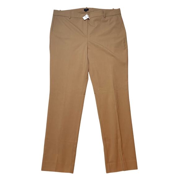 NWT J.Crew Camel Tall Stretch Work Pants 18T | High Rise Office Slacks - Picture 4 of 7
